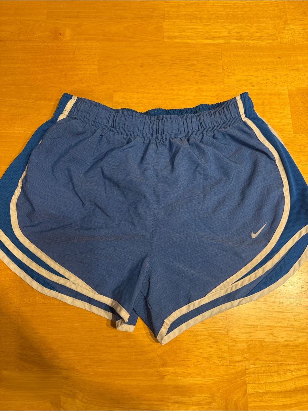 Nike Women's Blue Athletic Shorts with White Trim